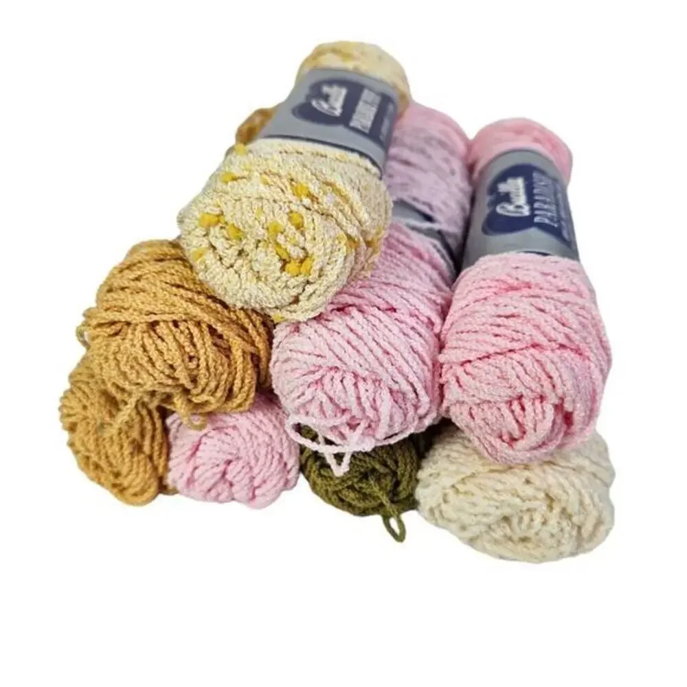 Bucilla Paradise and Lin Lite Knitting Yarn Mixed Lot of 8‎ Skeins Acetate Vtg